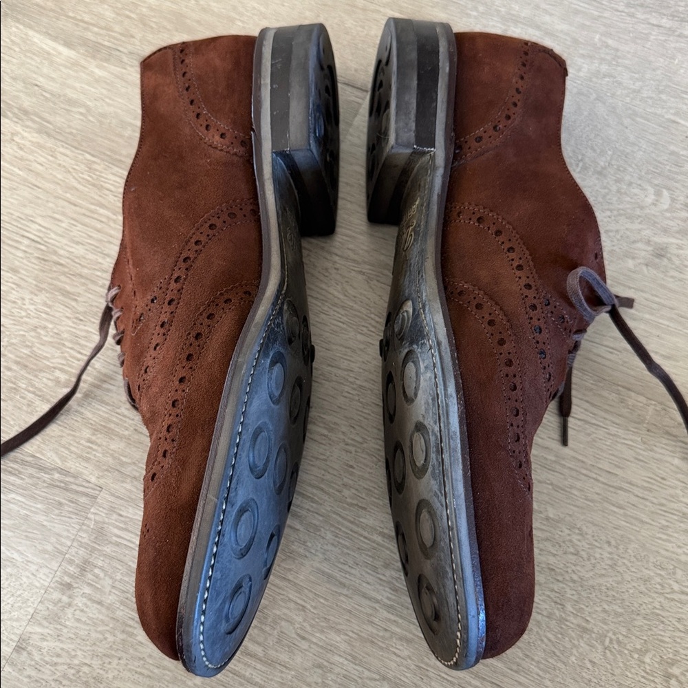 Cole Haan Bench Wingtip Derby Shoes Men’s 9 1/2 D Brown Leather Made in England - Picture 10 of 15